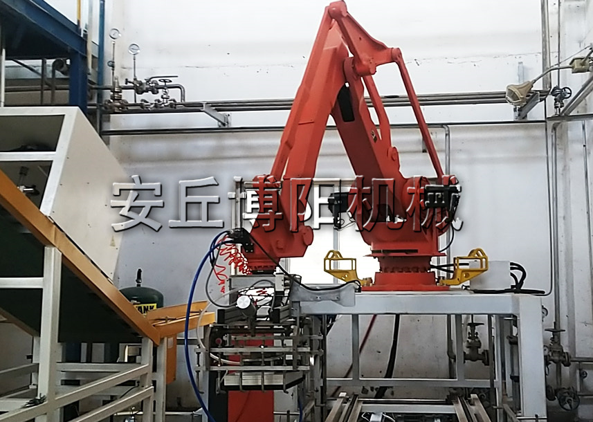 50kg尿素自動拆包機器人的作業(yè)進程是什么？